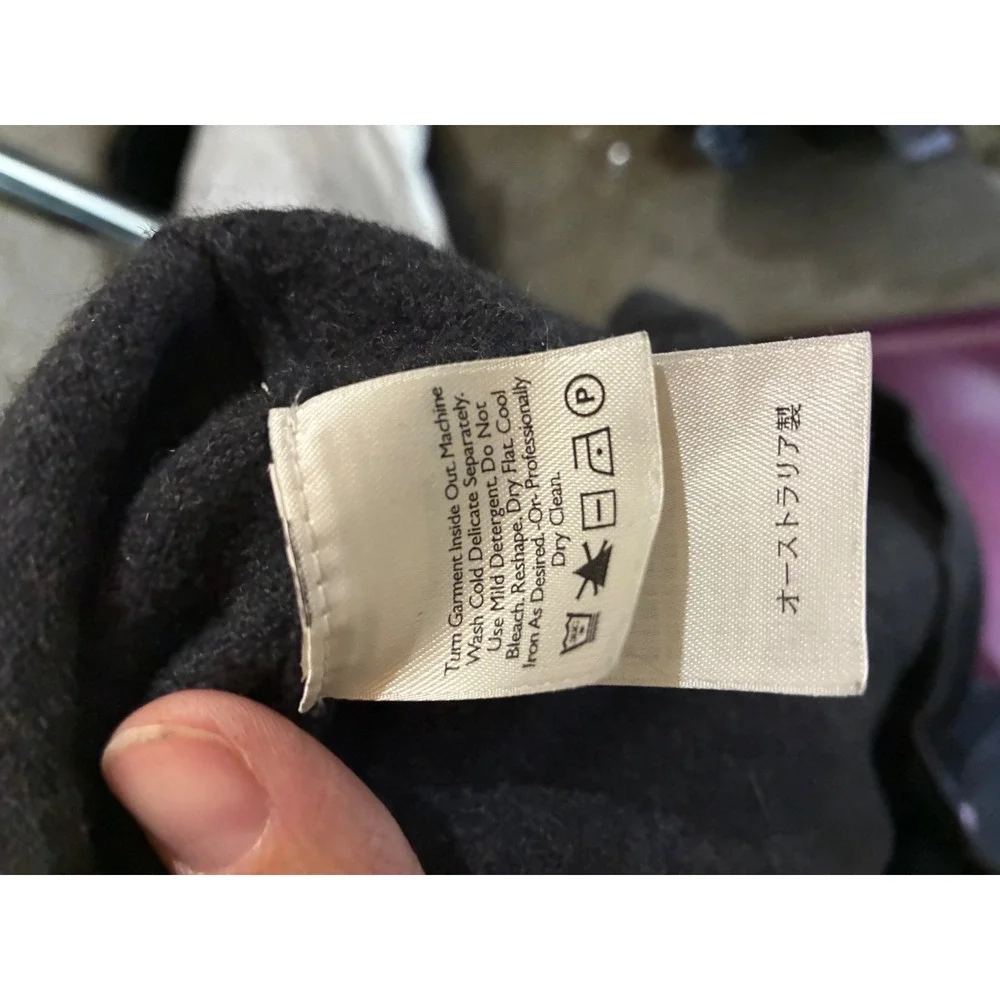 Eddie‎ Bauer Mens Charcoal Gray Merino Wool Cotton Blend Crewneck Sweater Large - Picture 8 of 12